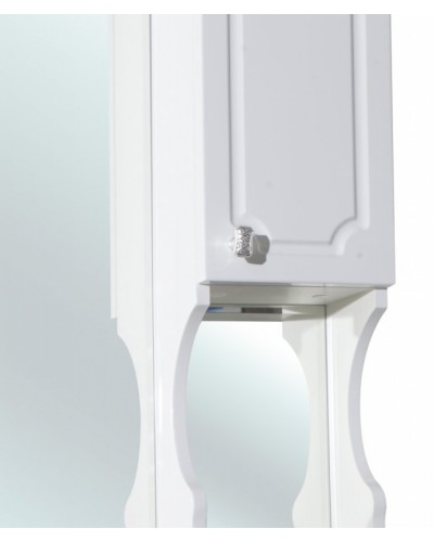 Зеркало со шкафом Bellezza Кантри 65 с подсветкой R Белое