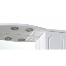 Зеркало со шкафом Bellezza Кантри 65 с подсветкой R Белое