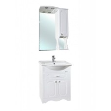 Зеркало со шкафом Bellezza Кантри 65 с подсветкой R Белое