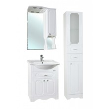 Зеркало со шкафом Bellezza Кантри 65 с подсветкой R Белое