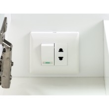 Алиса - 75 Зеркало белое с 1 шкафчиком левое