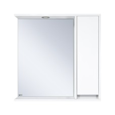 Алиса - 75 Зеркало белое с 1 шкафчиком правое