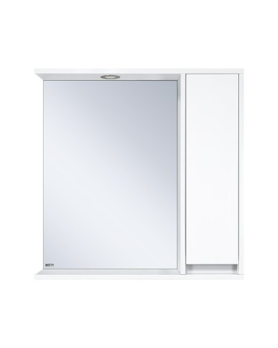 Алиса - 75 Зеркало белое с 1 шкафчиком правое