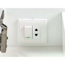 Алиса - 90 Зеркало белое с 1 шкафчиком левое