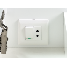 Алиса -100 Зеркало белое с 1 шкафчиком левое