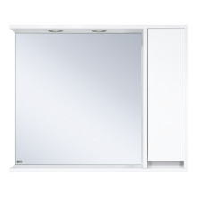 Алиса -100 Зеркало белое с 1 шкафчиком правое