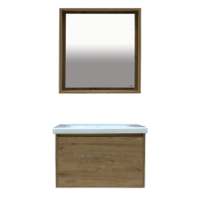 Dallas - 80 Зеркало свет ДСП (Дуб Галифакс)