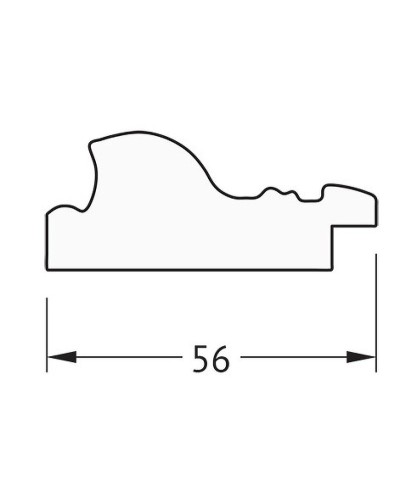Зеркало Evoform Definite 74х54 BY 3039 в багетной раме - Виньетка состаренное золото 56 мм
