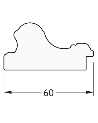 Зеркало Evoform Definite 105х55 BY 3075 в багетной раме - Бронзовые бусы на дереве 60 мм