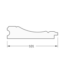 Зеркало Evoform Definite 113х63 BY 3095 в багетной раме - Вензель бронзовый 101 мм