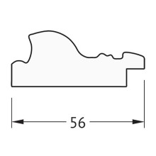 Зеркало Evoform Definite 144х54 BY 3103 в багетной раме - Виньетка состаренное золото 56 мм