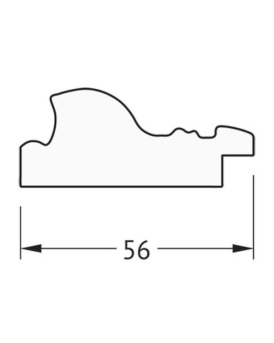 Зеркало Evoform Definite 144х54 BY 3103 в багетной раме - Виньетка состаренное золото 56 мм