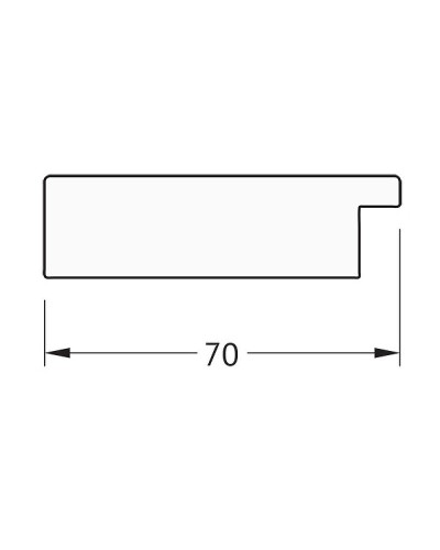Зеркало Evoform Definite 146х56 BY 3112 в багетной раме - Серебряный дождь 70 мм