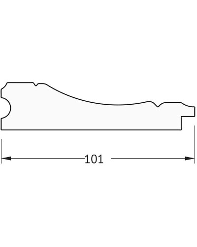 Зеркало Evoform Definite 153х63 BY 3127 в багетной раме - Вензель бронзовый 101 мм