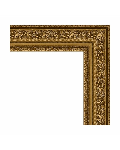 Зеркало Evoform Definite 64х64 BY 3135 в багетной раме - Виньетка состаренное золото 56 мм