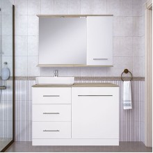 Респект -120 Зеркало правое (белая ПВХ/Дуб Тиссано)