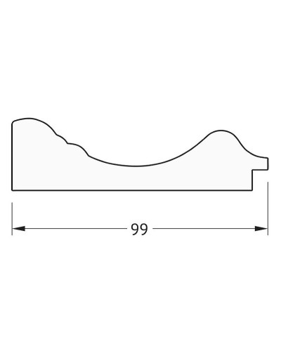 Зеркало Evoform Definite 72х72 BY 3155 в багетной раме - Травленое золото 99 мм