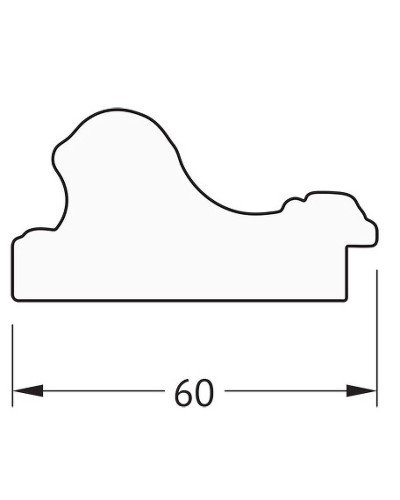 Зеркало Evoform Definite 85х65 BY 3170 в багетной раме - Золотые бусы на бронзе 60 мм