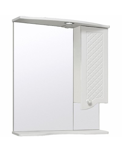 Зеркало со шкафом Runo Милано 65 R УТ000002097 с подсветкой Белое