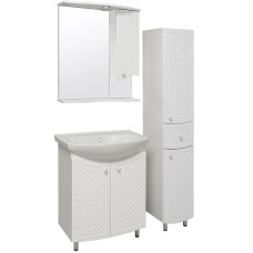 Зеркало со шкафом Runo Милано 65 R УТ000002097 с подсветкой Белое