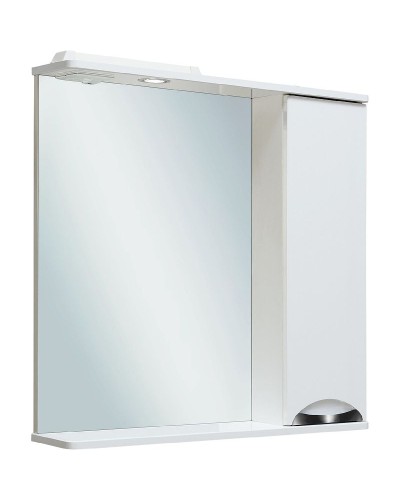 Зеркало со шкафом Runo Барселона 75 R 00000001033 с подсветкой Белое