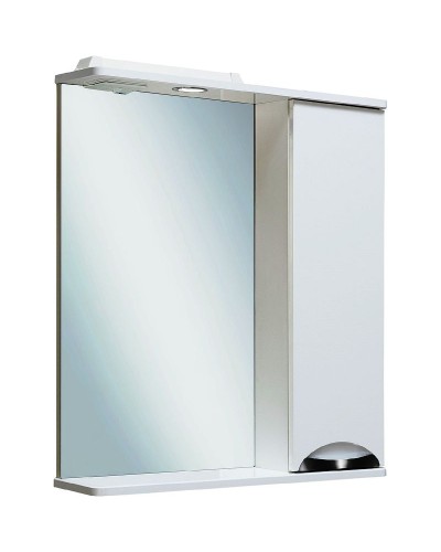 Зеркало со шкафом Runo Барселона 65 R 00000001036 с подсветкой Белое