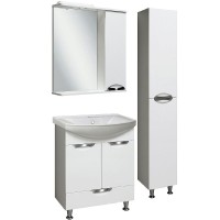 Зеркало со шкафом Runo Барселона 65 R 00000001036 с подсветкой Белое