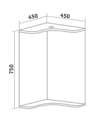 Зеркало Runo Классик 65 УТ000004163 угловое с подсветкой Белое