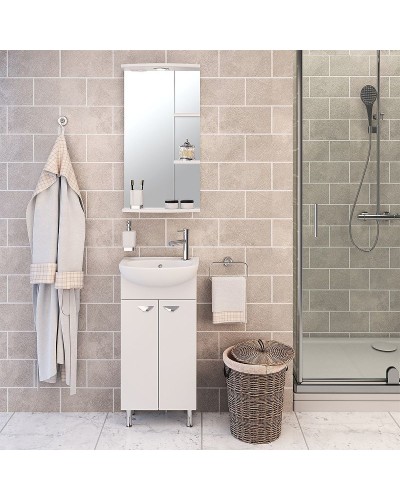 Зеркало Runo Азов 40 00000000934 с подсветкой Белое