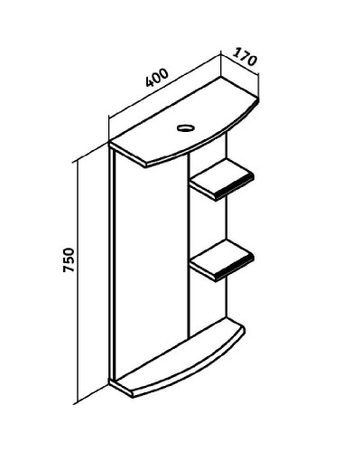 Зеркало Runo Азов 40 00000000934 с подсветкой Белое