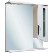 Зеркало со шкафом Runo Толедо 75 R 00000001041 с подсветкой Белое