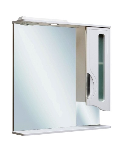 Зеркало со шкафом Runo Толедо 75 R 00000001041 с подсветкой Белое