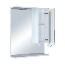 Зеркало со шкафом Runo Толедо 75 R 00000001041 с подсветкой Белое