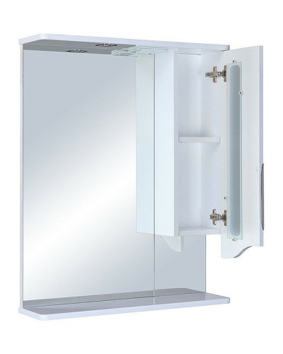 Зеркало со шкафом Runo Толедо 75 R 00000001041 с подсветкой Белое