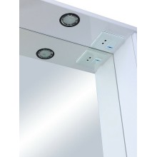 Зеркало со шкафом Runo Толедо 75 R 00000001041 с подсветкой Белое