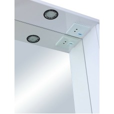 Зеркало со шкафом Runo Толедо 75 R 00000001041 с подсветкой Белое