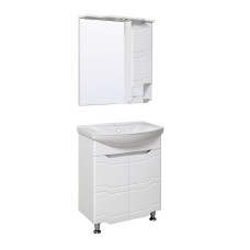 Зеркало со шкафом Runo Стиль 65 R УТ000002339 с подсветкой Белое