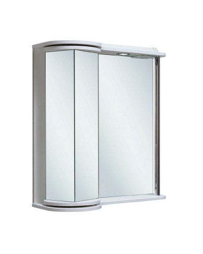 Зеркало со шкафом Runo Секрет 65 L 00000000580 с подсветкой Белое