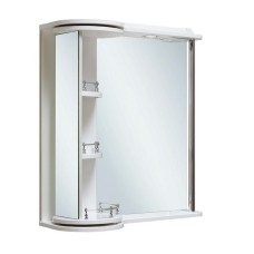 Зеркало со шкафом Runo Секрет 65 L 00000000580 с подсветкой Белое