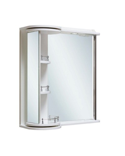 Зеркало со шкафом Runo Секрет 65 L 00000000580 с подсветкой Белое