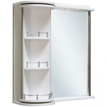 Зеркало со шкафом Runo Секрет 65 L 00000000580 с подсветкой Белое