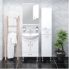 Зеркало со шкафом Runo Севилья 60 R 00000000790 с подсветкой Белое