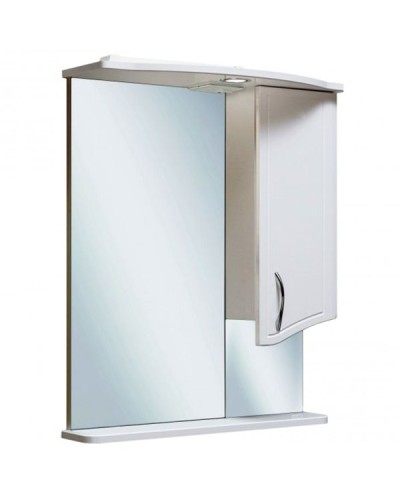 Зеркало со шкафом Runo Севилья 60 R 00000000790 с подсветкой Белое