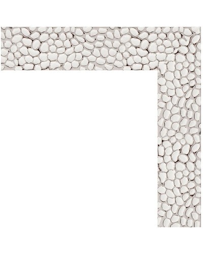 Зеркало Evoform Definite 131х71 BY 3290 в багетной раме - Чеканка белая 46 мм