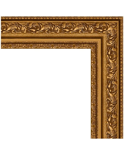 Зеркало Evoform Definite 134х74 BY 3295 в багетной раме - Виньетка состаренное золото 56 мм