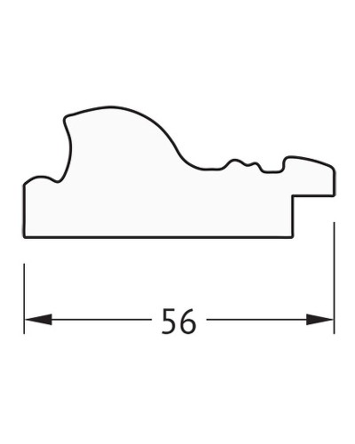 Зеркало Evoform Definite 134х74 BY 3295 в багетной раме - Виньетка состаренное золото 56 мм