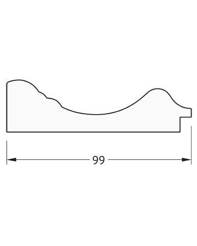 Зеркало Evoform Definite 142х82 BY 3315 в багетной раме - Травленое золото 99 мм