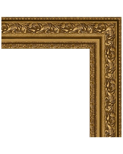 Зеркало Evoform Definite 154х74 BY 3327 в багетной раме - Виньетка состаренное золото 56 мм