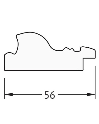 Зеркало Evoform Definite 154х74 BY 3327 в багетной раме - Виньетка состаренное золото 56 мм