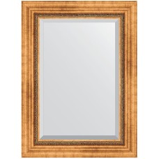 Зеркало Evoform Exclusive 76х56 BY 3386 с фацетом в багетной раме - Римское золото 88 мм